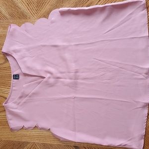 Scalloped sleeveless top